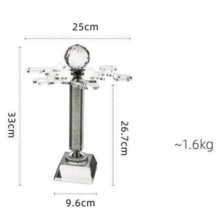 Drehbarer Weinglashalter aus Kristallglas – Eleganter Ständer für Trinkgefäße