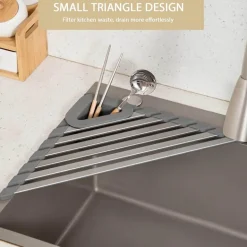 Dreieckiges Abtropfgestell für die Spüle – platzsparendes Küchenregal