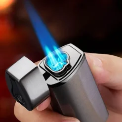 Dreiflammiges USB-Taschenfeuerzeug – winddichtes, wiederaufladbares Jet-Feuerzeug