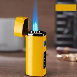 Dreiflammiges USB-Taschenfeuerzeug – winddichtes, wiederaufladbares Jet-Feuerzeug