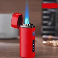 Dreiflammiges USB-Taschenfeuerzeug – winddichtes, wiederaufladbares Jet-Feuerzeug