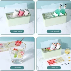 Dreischichtige Eiswürfelschale - Mehrkammer-Eiswürfelbereiter