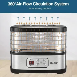 Dörrgerät – 5 Tabletts, 72-Stunden-Timer und Temperaturregelung