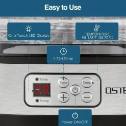 Dörrgerät – 5 Tabletts, 72-Stunden-Timer und Temperaturregelung