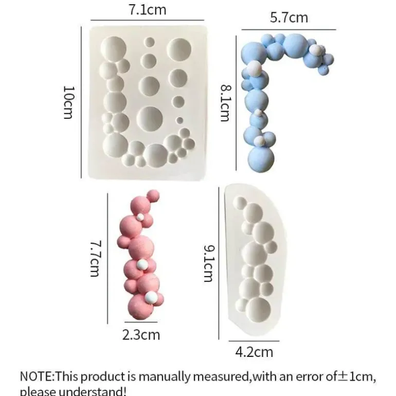 3D-Silikon-Blasen-Kuchenform für Kekse, Schokoladenkugeln
