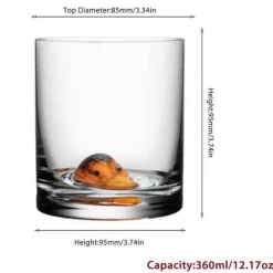 3D-Tier-Weinglas – Ultraklares, einzigartiges Stielglas