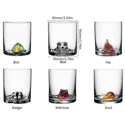 3D-Tier-Weinglas – Ultraklares, einzigartiges Stielglas