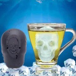 3D-Totenkopf-Eiswürfelform – unverzichtbar für Halloween-Partys