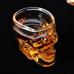 3D-Totenkopf-Kristallbecher – transparentes dekoratives Trinkgeschirr