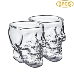 3D-Totenkopf-Kristallbecher – transparentes dekoratives Trinkgeschirr
