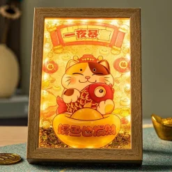 3D-Treibsand-Lichtmalerei – Künstlerische LED-Wanddekoration