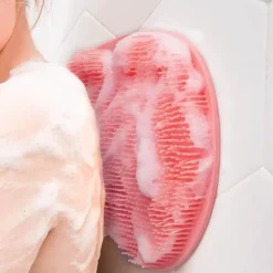 Duschmassagematte aus Silikon mit rutschfesten Saugnäpfen für sicheres und entspannendes Baden