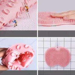 Duschmassagematte aus Silikon mit rutschfesten Saugnäpfen für sicheres und entspannendes Baden