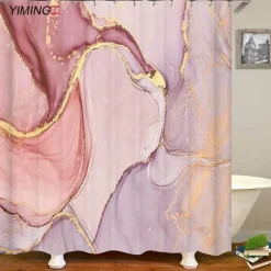 Duschvorhang aus errötendem Marmor – Elegantes Badezimmerdekor