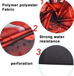 Duschvorhang-Set mit Tulpenblumenmuster – Badezimmer-Dekor-Akzent