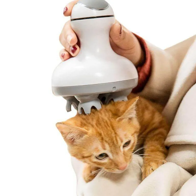 3D-wasserdichtes Haustier-Massagegerät – Entspannendes Hunde-/Katzen-Massagegerät