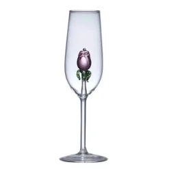 3D-Weinkelch-Set aus rosa Glas – elegante Weingläser als Geschenk für Zuhause