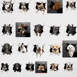 3D-Welpen-Auto-Kratzschutz-Aufkleber – süße Fahrzeugdekoration