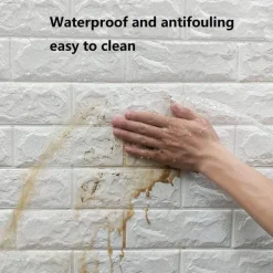 3D-Ziegel-Wandaufkleber – selbstklebendes, weiches Dekor