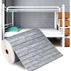 3D-Ziegel-Wandaufkleber – selbstklebendes, weiches Dekor