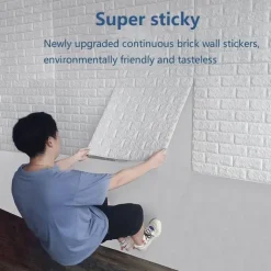 3D-Ziegel-Wandaufkleber – selbstklebendes, weiches Dekor