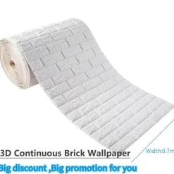 3D-Ziegel-Wandaufkleber – selbstklebendes, weiches Dekor