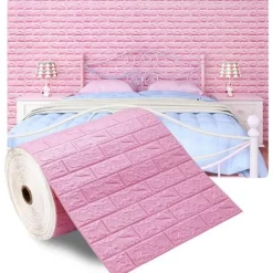 3D-Ziegel-Wandaufkleber – selbstklebendes, weiches Dekor