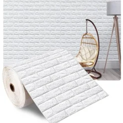 3D-Ziegel-Wandaufkleber – selbstklebendes, weiches Dekor