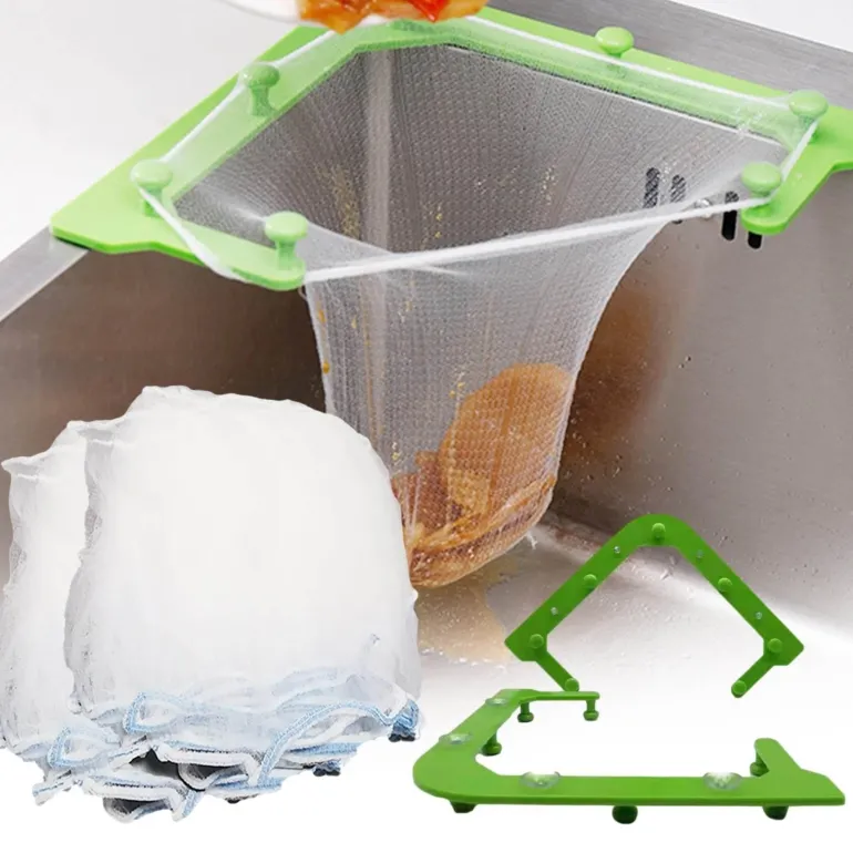 Eck-Abtropffilter für Küchenspüle – Wasserhahn-Siebaufsatz