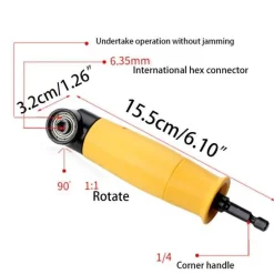 Eckbohrerverlängerung mit rechtem Winkel - Universelles Bohrwerkzeugzubehör