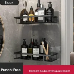 Eck-Duschregal – Organisierter Halter für Badezimmershampoo und Zubehör