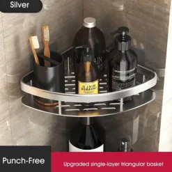Eck-Duschregal – Organisierter Halter für Badezimmershampoo und Zubehör