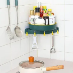 Eck-Küchen-Organizer – Dreieckiges Lagerregal zur Wandmontage