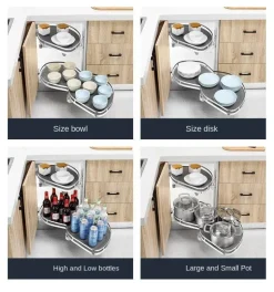 Eckküchenschrank - Aufbewahrungseinheit aus Edelstahl