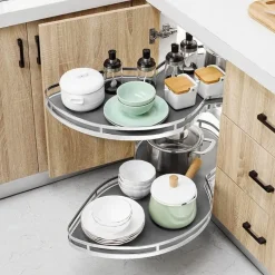 Eckküchenschrank - Aufbewahrungseinheit aus Edelstahl