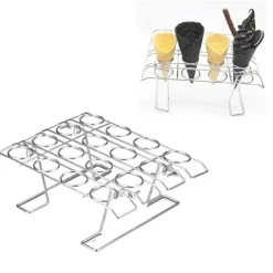 Edelstahl Eistüte Rack DIY Cupcake Halter Display