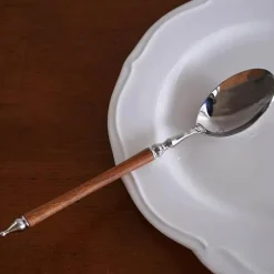Edelstahl-Geschirrset - 5-teilig mit Holzgriff