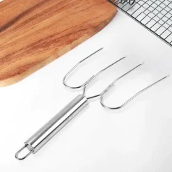 Edelstahl-Grillspieße, Truthahngabel, Grillwerkzeug-Set für perfektes Grillen