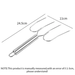 Edelstahl-Grillspieße, Truthahngabel, Grillwerkzeug-Set für perfektes Grillen