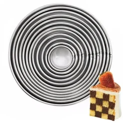 Edelstahl-Kuchenformen-Set – 12-teiliges Backwerkzeug für perfekte Kuchen