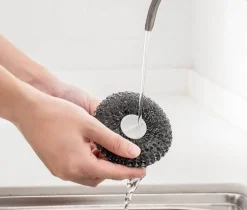 Edelstahl-Kugelbürste – einfaches Geschirrspülwerkzeug