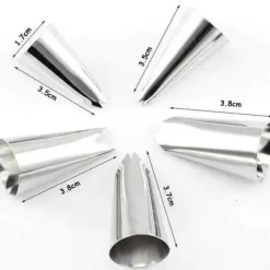 Edelstahl-Tüllenset zum Dekorieren von Kuchen mit Blatt-Gebäckwerkzeugen