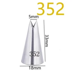 Edelstahl-Tüllenset zum Dekorieren von Kuchen mit Blatt-Gebäckwerkzeugen