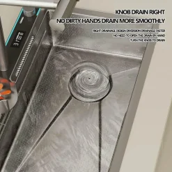 Edelstahl-Wasserfallspüle – Nano-Wabendesign