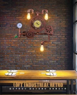 Edison Wall Sconce - American Wood and Iron Light Lamp