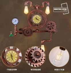 Edison Wall Sconce - American Wood and Iron Light Lamp