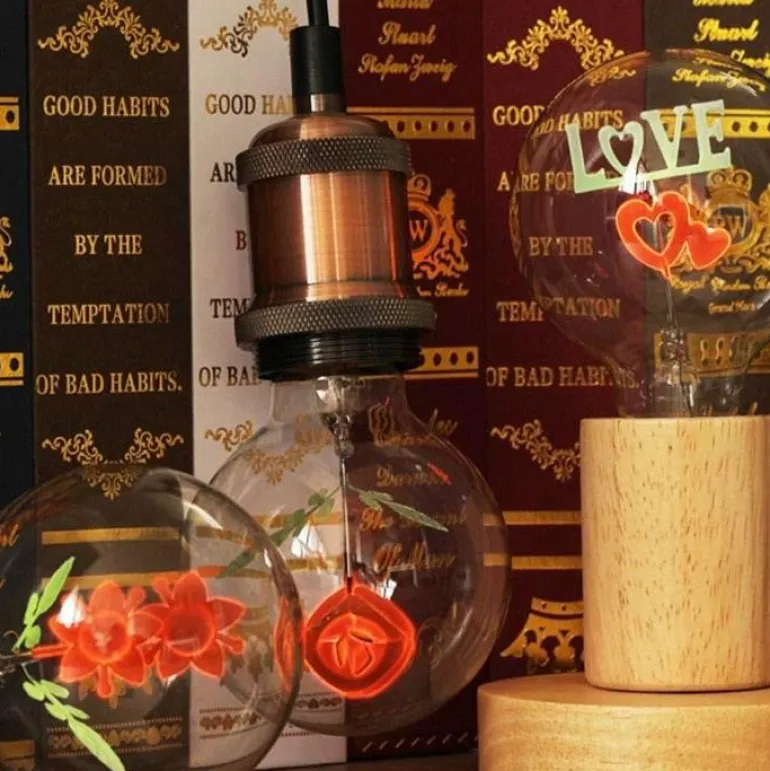 Edison-Glühbirne Love Lamp - Dekorative Vintage-Beleuchtungsvorrichtung