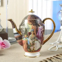 Edle Teekanne aus Bone China – Europäisches Porzellan für Teeliebhaber