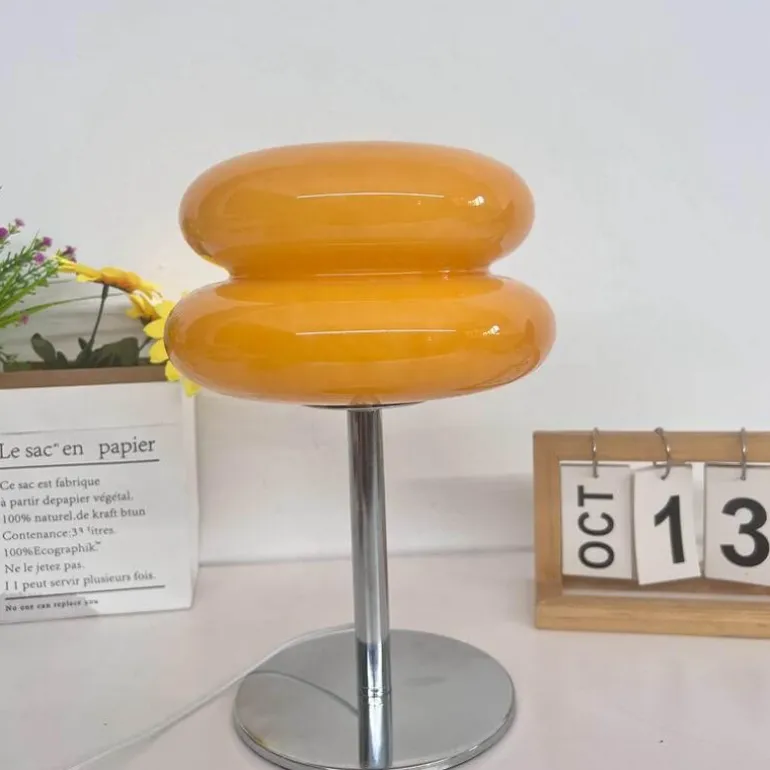 Egg Tart LED-Tischlampe – Dekorative Glasleuchte