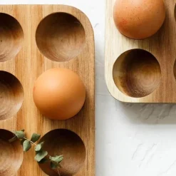 Eier-Aufbewahrungsbox aus Holz – Rustikaler Küchen-Organizer